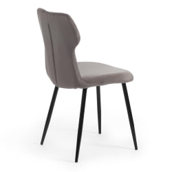 Стул ROBOCOP (mod. DC0128) вельвет/металл, 57 х 46 х 85 см , серый (HLR 24)/черный