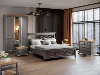 Спальный гарнитур Амели №11 Оникс серый