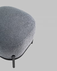 Пуф Стоун П букле Fluffy темно-серый