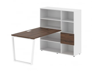 Рабочая станция EDIS EVRST 1213 Дуб Денвер темный Белый Белый