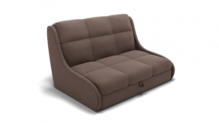 Диван Куба 800 (ЗР) Цвет фасада: Коричневый; Тип: Прямой; Материал фасада: Металл/Велюр