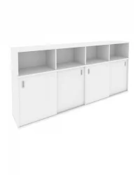 Шкаф-купе приставной Metal System Б.ШК-4 Белый