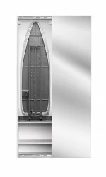 Узкий шкаф в прихожую Iron Box Print (правый, купе) Беленый дуб