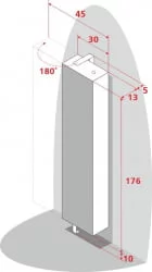 Шкаф с зеркалом Lupo Белый