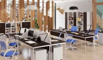 Стол прямой IMAGO-S СП-2S венге магия белый полуматовый