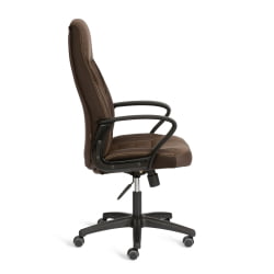 Кресло INTER (24) кож/зам/флок/ткань, коричневый, 36-36/6/TW-24