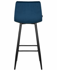 Стул барный DOBRIN NICOLE (черные матовые ножки, темно-синий велюр (108-95))