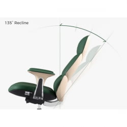 Эргономичное компьютерное кресло руководителя Eureka OC21 Paulo (Nappa кожа), зеленое