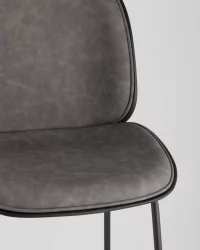 Стул барный Beetle Lite PU со спинкой Серый