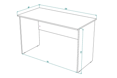 Стол офисный СО 1200-16  Бодега светлая