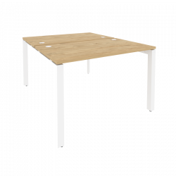 Рабочая станция на П-образном м/к ОНИКС О.МП-Д.РС-2.2.7 Тиквуд Светлый/Белый / ONIX O.MP-D.RS-2.2.7