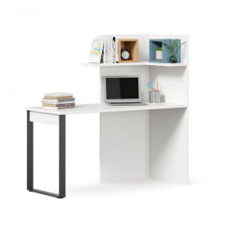 Стеклянный компьютерный стол Милтон ЛД 537.080.000 Белый Шенилл