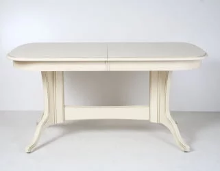 Стол из массива дерева Лира-3 (1,5м) тон 2М с золотой патиной