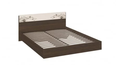 Кровать Мишель 01 Венге Цаво/Дуб Белфорт с рисунком