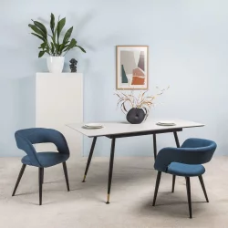 Стол раздвижной Месси 120-160 Мрамор бьянко