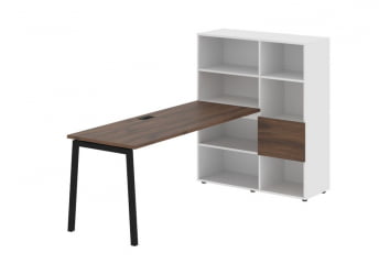 Рабочая станция ЕДИС ЕЛРСТ 1117 Дуб Денвер темный Черный Белый / EDIS ELRST