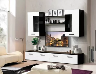 Набор мебели для гостиной Грация 1.7 МДФ матовый Венге/Дуб выбеленный