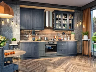 Шкаф для посуды 600 Мокка ЛД 274.260.000.180 Черный Дуб фактурный антрацит