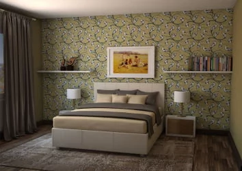 Кровать с мягким изголовьем Бежевый