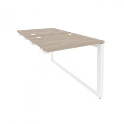 Стол-приставка двойной на О-образном м/к к опорым элем. ONIX O.MO-D.SPR-0.7 Дуб Аттик/Белый