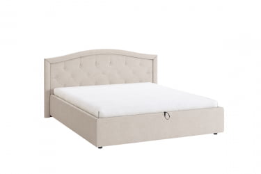 Кровать 1.6 Верона 2 с подъем. механизмом ЗП.КМ1.6-01.2 крем (велюр) / ZP.KM1.6-01.2