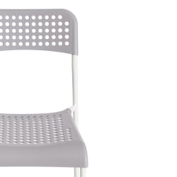 Стул со спинкой ADDE (mod. C-049) металл/пластик, 39 х 49 х 78 см, Grey (серый) /White (белый)