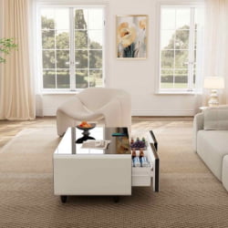 Журнальный стол EUREKA TB135, White+Black