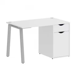 Стол письменный ХОМЕ ОФФИCЕ ВР.СП-3-118.1.А Белый Бриллиант/Серый металл / HOME OFFICE VR.SP-3-118.1.A