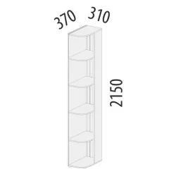 Стеллаж торцевой (лев/прав) Денвер 400.15