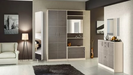 Шкаф с зеркалом Lupo Белый