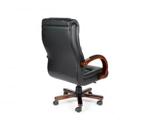 Кресло офисное Консул кожа Черный
