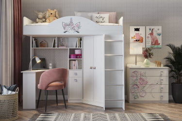 Детский комплекс Фэнтези MDF-08 белый рамух