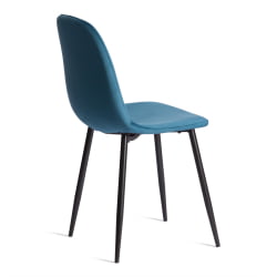Металлический стул BREEZE (mod. 4724) Велюр/металл , 44 х 53 х 87 см, Dark turquoise (темно-бирюзовый) HLR62 / черный