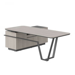 Стол руководителя правый Line СФ-571201.1 Дуб серый Черный графит