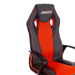Кресло RACER кож/зам/ткань, металлик/оранжевый, 36/07
