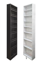 Поворотный шкаф в белом глянцевом стекле Драйв Шелф (левый) Беленый дуб