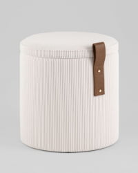 Пуф Руни XS с ящиком вельвет белый