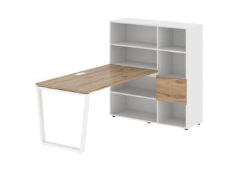 Рабочая станция ЕДИС ЕВРСТ 1215 Дуб Денвер светлый  Белый Белый / EDIS EVRST