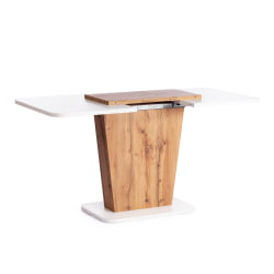 Раздвижной стол GENT ЛДСП, 110-145x68,6x75,5 см, Дуб вотан/Белый
