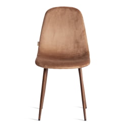 Мягкий стул БРЕЕЗЕ (мод. ДЖСC-58) Велюр/металл , 44 х 53 х 86 см, Дэрк бровн (темно-коричневый) ХЛР11/ орех / BREEZE (mod. JSC-58) Dark brown HLR11/