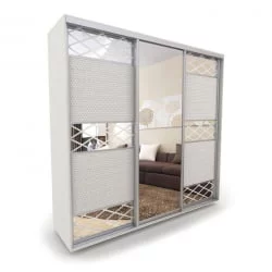 Шкаф-купе 3-х дверный Акцент-Лайн КР 2400х600 Выбеленное дерево