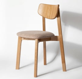 Стул с мягким сиденьем Вега Силвер жаккард Дуб золотой / Silver