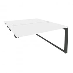 Стол-приставка двойной на О-образном м/к к опорым элем. ОНИКС О.МО-Д.СПР-3.8 Белый Бриллиант/Антрацит / ONIX O.MO-D.SPR-3.8