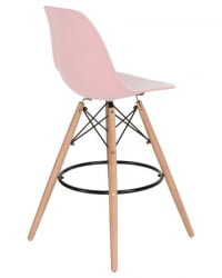 Стул барный ДОБРИН ДСВ БАР (ножки светлый бук, цвет сиденья светло-розовый (ПК-02)) 2 шт / DOBRIN DSW BAR (PK-02))