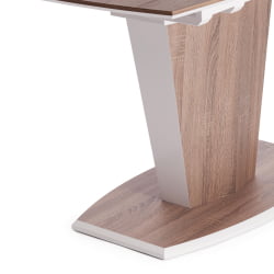 Стол FANCY МДФ HPL, 120-160х85х75 см, Дуб трюфель/Белый