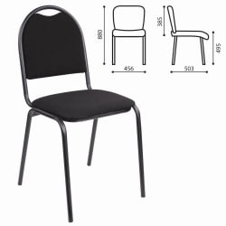 Стул для посетителей РС00Л ткань Черный