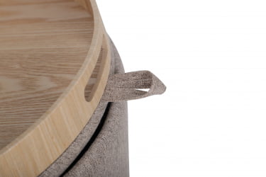 Пуф-столик с ящиком Хюгге S рогожка Бежевый