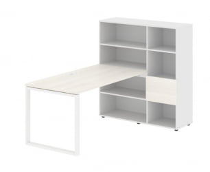 Рабочая станция EDIS EQRST 1215 Ясень Траун Белый Белый