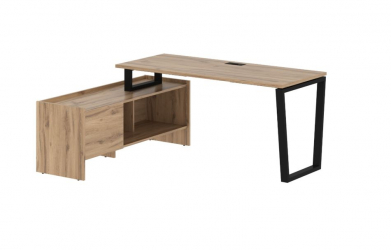 Стол с тумбой EDIS EVCT 17614 Дуб Денвер светлый Черный