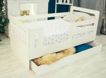 Кроватка для новорожденных Горизонтали с ящиком